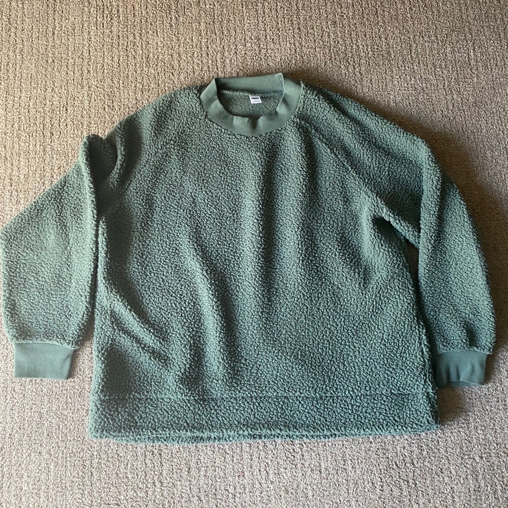Green Sherpa Pullover